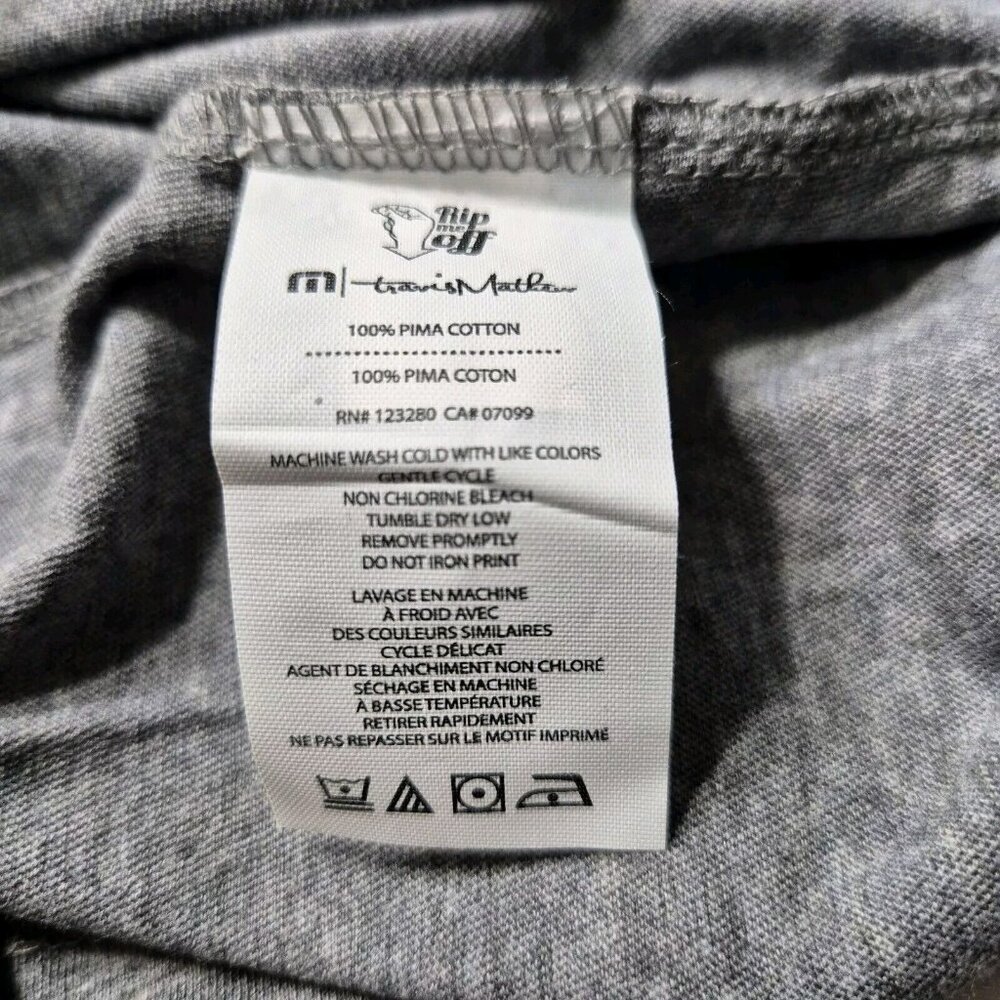 Travis Mathew Men's T-Shirt Size S Short Sleeve Gray (48) - Picture 7 of 7